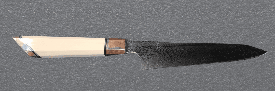 Handmade chef's knife detail