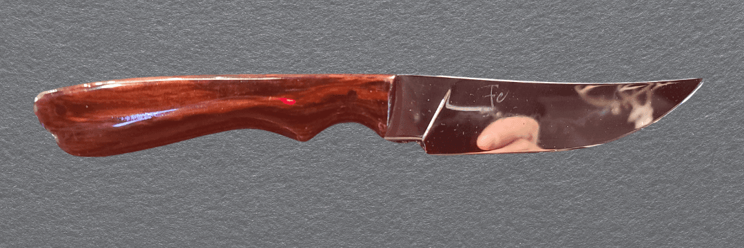 Artisan knife with mosaic pin handle