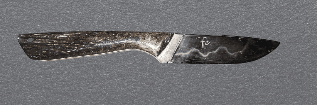 Handcrafted knife with natural handle materials